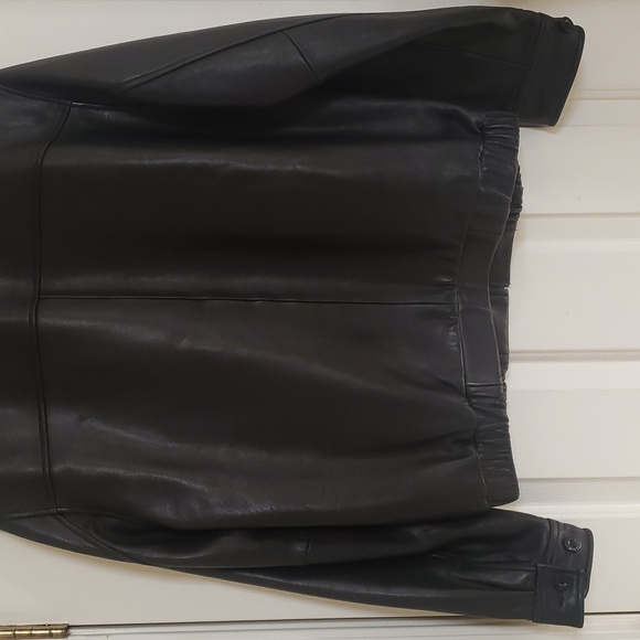 Vintage Ralph Lauren CHAPS Black Leather Bomber Jacket for Men - Picture 14 of 17